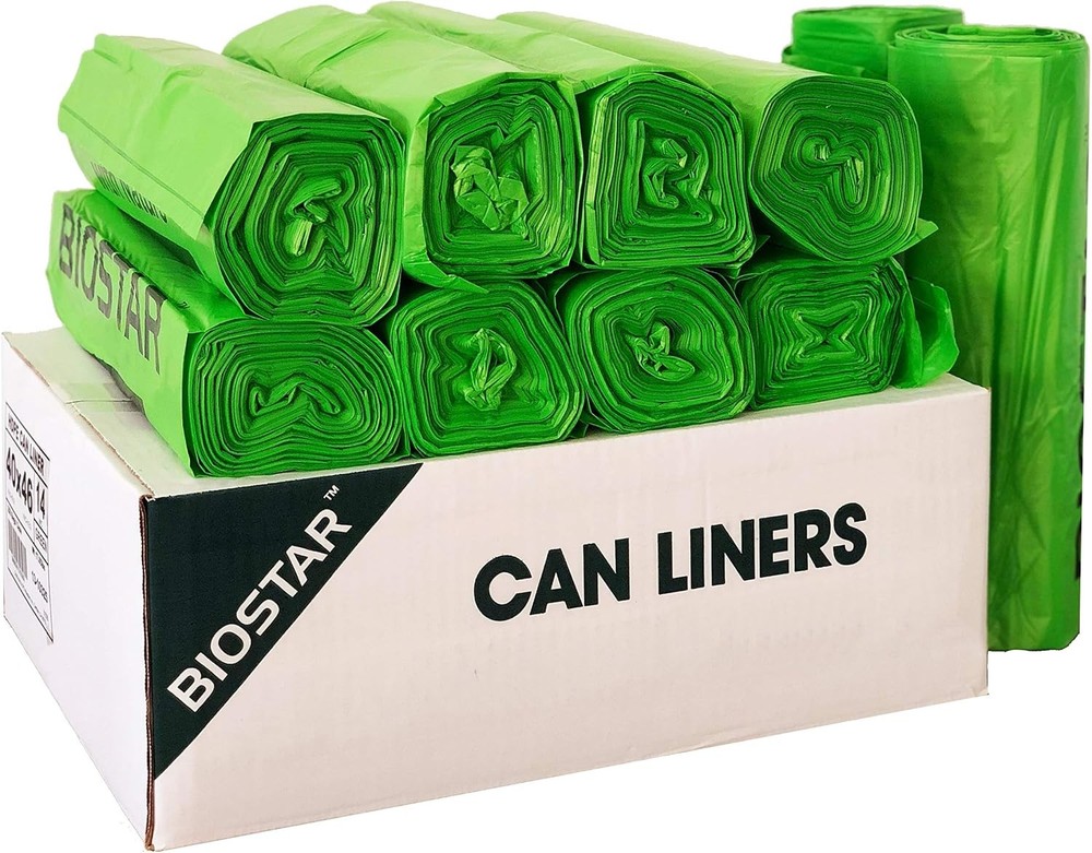 Reli. Biodegradable 40-45 Gallon Trash Bags 250 Count Bulk ASTM D6954 Green