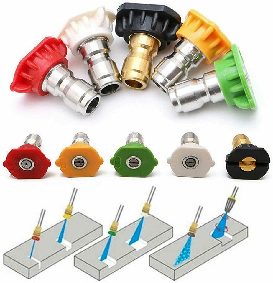 5 Nozzle Tip for 4000 PSI High Pressure Washer Gun Car Wash Foam Spray Replace