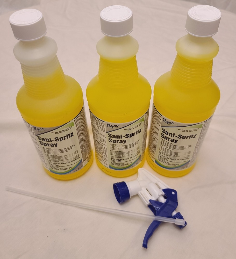 3 ~ NYCO Sani-Spritz Spray Industrial Commercial Surface Cleaner 32 Oz Each