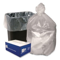 Ultra Plus Can Liners, 45 gal, 40″ x 48″, Natural, 25 Bags/Roll, 10 Rolls/Carton