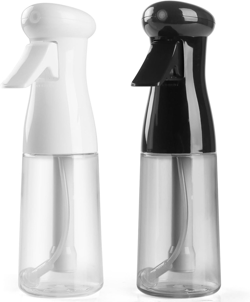 Bealee Spray Bottle For Hair, Continuous Mister Empty Black & White, 2 Pack