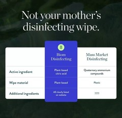 Biom Disinfecting Wipes – Variety – 3pk/180ct Fresh Citurs – Alpine Mint