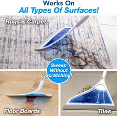 Helio AirBroom 3 Piece Kit All Surface Sweeper and Squeegee for Wet White