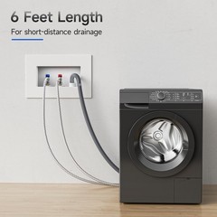 6 FT Washing Machine Drain Hose, Corrugated and Flexible Washing Machine Hose…