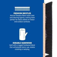 Sparta Flo-Pac Floor Sweep Natural Tampico Bristles Heavy Duty Broom Head For