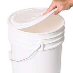 Meranti Reusable Easy Peel 3.5, 5, 6, and 7 Gallon Bucket Lid | 1 Pack, White