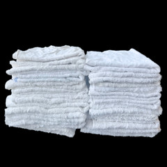Bag of A Grade Recycled White Terry Towel 100% cotton – 22 lbs.