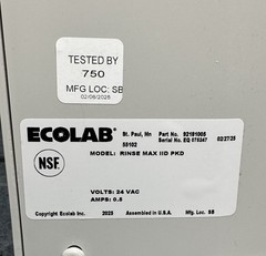 New Ecolab RINSE MAX IID PKD Vanguard Electronic Solid Rinse Additive Manager