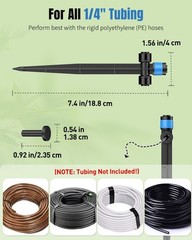 Pawfly 30 Pcs 30pcs Two-Way Drip Irrigation Emitters Sprayer, Blue