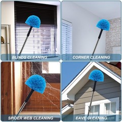 2pcs Spider Web Brush Head Twist On Cobweb Cleaner for Standard Acme Threaded Po
