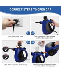 Klona EM-307 Handheld Steam Cleaner 212-221F 1050W 350ml w/ Accessories