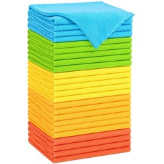 Vnoss Microfiber Cleaning Cloth, 24 Pack Highly Absorbent 24 Pack, Multicolor
