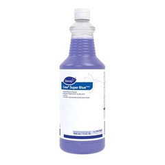 4 Bottles Diversey Crew Super Blue Mild Acid Bowl Cleaner 1qt each, 94476081