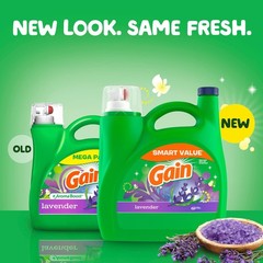 Gain Liquid Laundry Detergent, Lavender Scent, 154 fl 154 Fl Oz (Pack of 1)