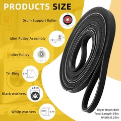 4392067 Dryer Repair Kit(𝟓 𝐖𝐡𝐞𝐞𝐥𝐬)&W10837240 Idler Pulley…