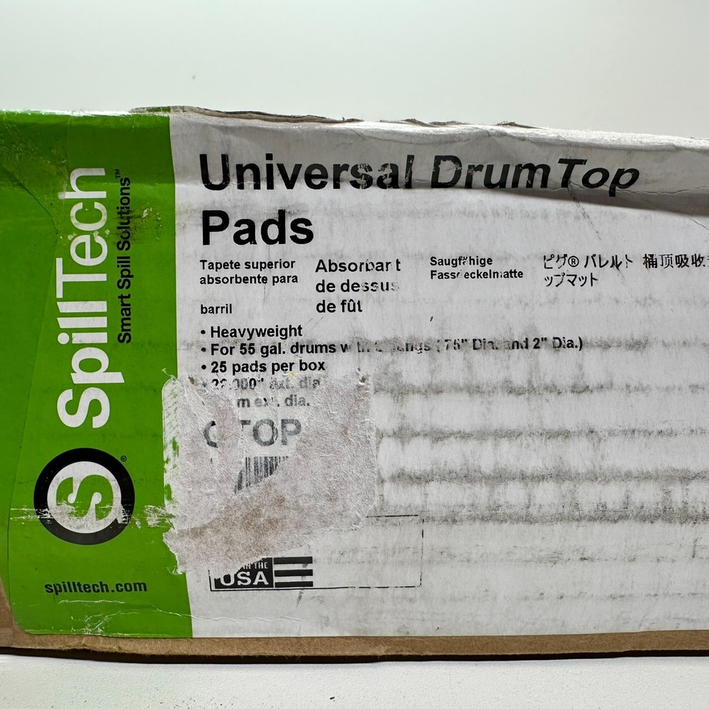 Spill Tech Absorbent Universal 55 Gallon Drum Top Pads 22″ Case of 25 GTOP