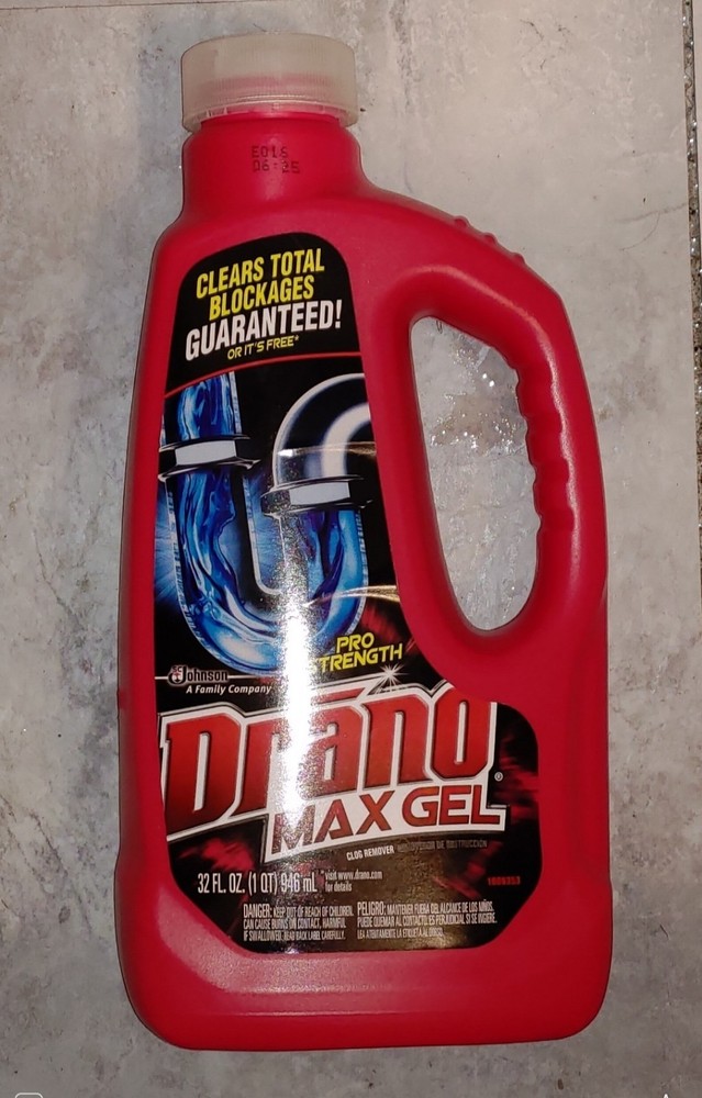 Drano Max Gel Drain Clog Remover, 32 oz – Unclogs Showers and Sinks:New:Fast S&H