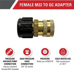 Simpson Genuine OEM Coupler 3/8″(F) x M22(F)14mm Twist – 7200068