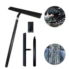 Steel Shower Squeegee With Hook Adjustable Telescopic Window Wiper For Bathroom