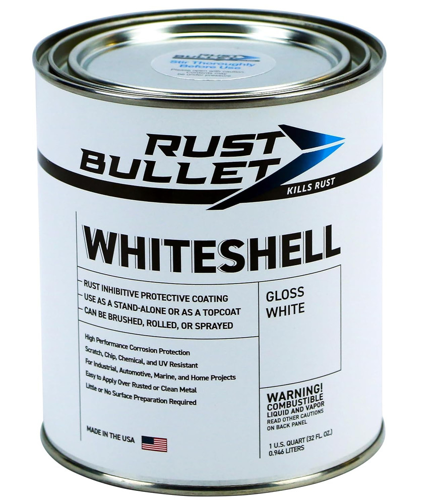 RUST BULLET Whiteshell Industrial Grade Preventive Coating, 1 Quart – UV Resista
