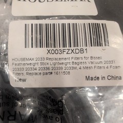HOUSEMAX Replacement Filters for Bissell Featherweight Bagless Vacuum 2033 2033T