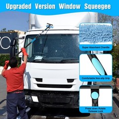 Veebuyla 16Ft Reach Window Squeegee Kit Extension Pole 2-In-1 Professional
