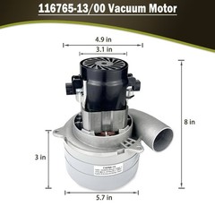 116765-13 116765-00 3-Stage High Suction Central Vacuum Motor, All Metal ക