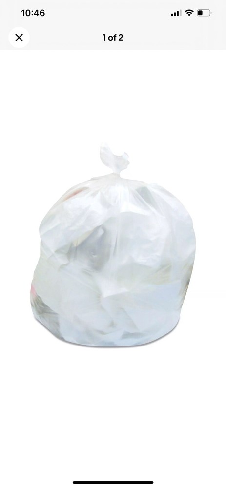Radiance 40-45 Gal Trash Can Liners 40×48 13 Mic Natural 250/Case I25229