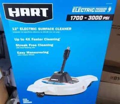 NEW HART 12 in. 3000PSI Electric Pressure Washer Surface Cleaner with Casters