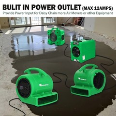 MOUNTO 1/4HP 1000CFM Air Mover Floor Blower Fan for Drying, Cooling, Circulation
