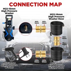 M MINGLE Metric M22 15mm Male Thread to 14mm Male, Brass – colored