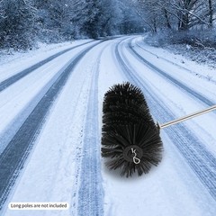 9 Teeth Broom Head Sweeper, 55*25cm Rolling Brush Head, Artificial Grass Brush