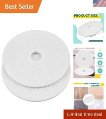 Durable 2-Pack 12″ White Maintenance Pads for Effortless Floor Cleaning