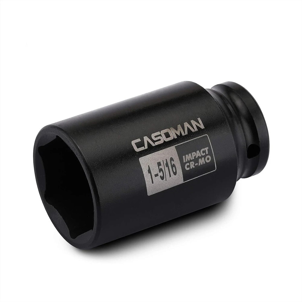 CASOMAN 6-Point 1/2-Inch Drive Deep Impact Socket- 1-5/16 (SAE), CR-MO, 1/2-inch