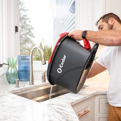 O-Cedar EasyWring Microfiber Spin Mop & Bucket System Floor Cleaner Red Gray