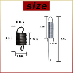 3 pcs WP63907 Suspension Spring,1 W10250667 Counterweight Counter Black