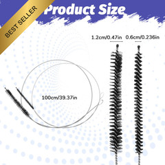 2Pcs 39.4″ Extra Long Straw Cleaner Brush Pipe Tube Cleaning Pump Feeding Line