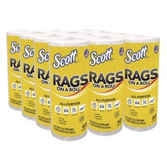 Scott 54992 9.4″ x 11″ 1-Ply Rags On A Roll – White (12/Carton) New