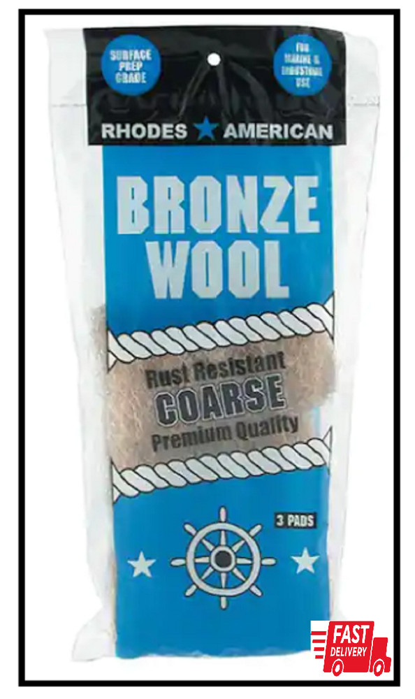 Coarse Grade Bronze Wool Pads (3-Pack)
