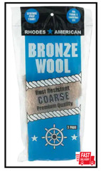 Coarse Grade Bronze Wool Pads (3-Pack)