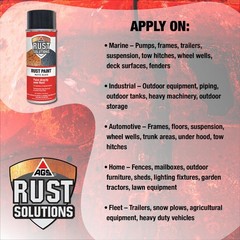 Rust Stop Spray Paint for Metal, 14oz Aerosol Can – Matte Black Finish, Epoxy…