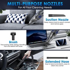 Gxzsk Handheld Vacuum Cordless, 15000PA Strong Suction Hand Held Car Vacuum