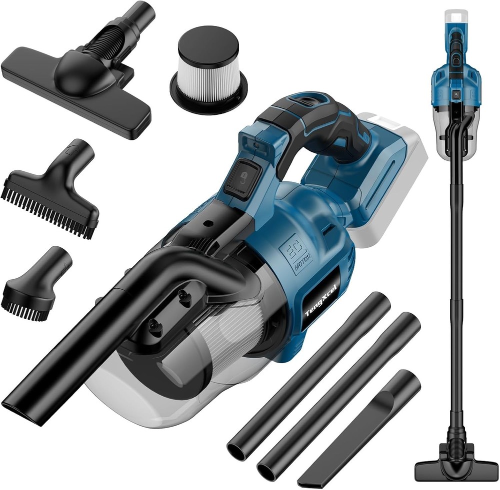 Cordless Vacuum Cleaner for Makita 18V LXT Battery, Handheld Blue
