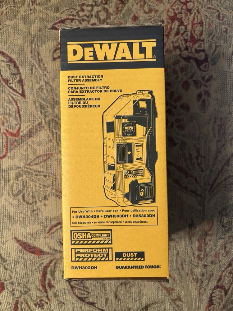 DEWALT DWH302DH Dust Extraction Filter Assembly HEPA Fits DWH304DH DWH303DH NEW