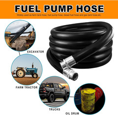 1″ NPT Fuel Transfer Hose – 10FT for Diesel, Gasoline, Kerosene & Biodiesel