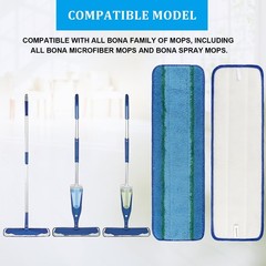 6 Pack Deep Clean Pads Replacement for Bona Family of Mops, 6 Pack, Blue