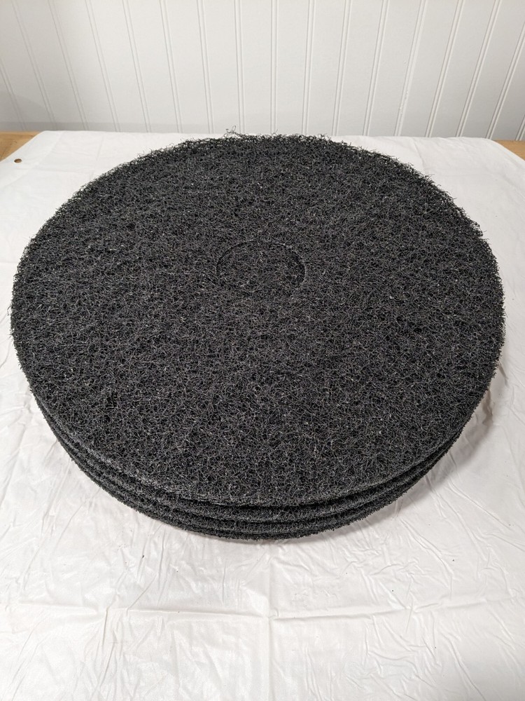 PRO-SOURCE 17″ Heavy Duty Black Floor Stripping Pad: Coarse Qty 5 PS-400117