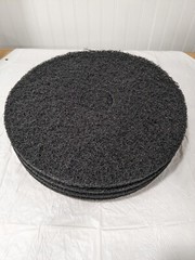 PRO-SOURCE 17″ Heavy Duty Black Floor Stripping Pad: Coarse Qty 5 PS-400117