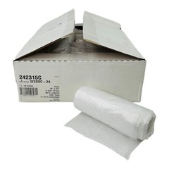500 Bags Classic Clear 7-10 Gallon Can Liner 0.6mil 24″ x 23″