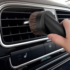 Lamoutor 2Pcs Soft Bristle Vacuum Brush Round Attachment Black